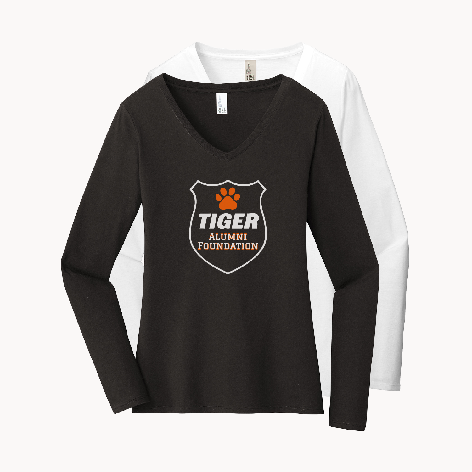 Womens District V-Neck Long-Sleeve